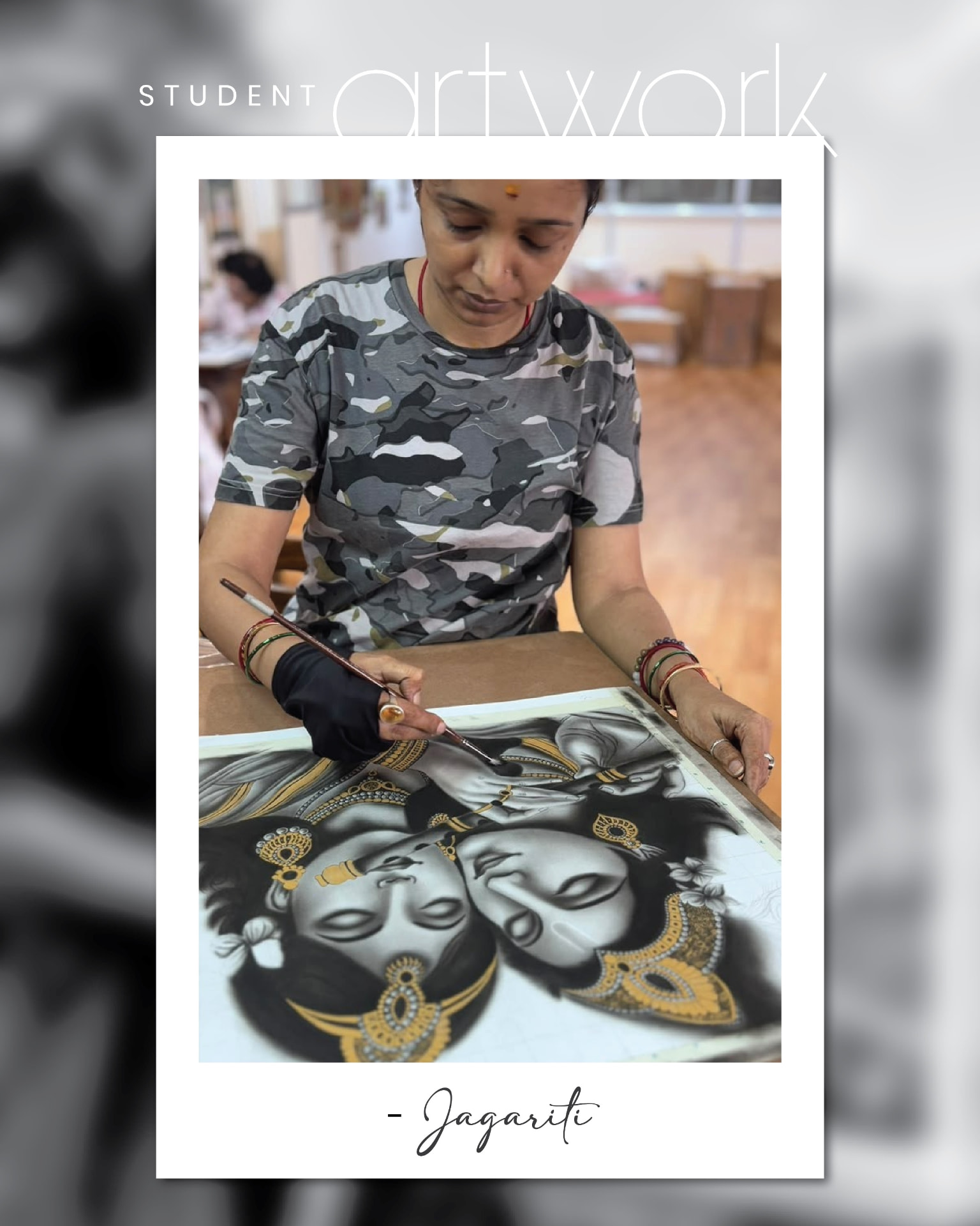 Student charcoal artwork