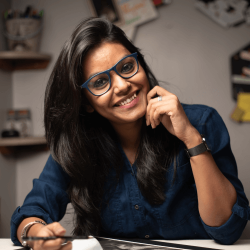 Gunjan Daga, charcoal artist and art coach