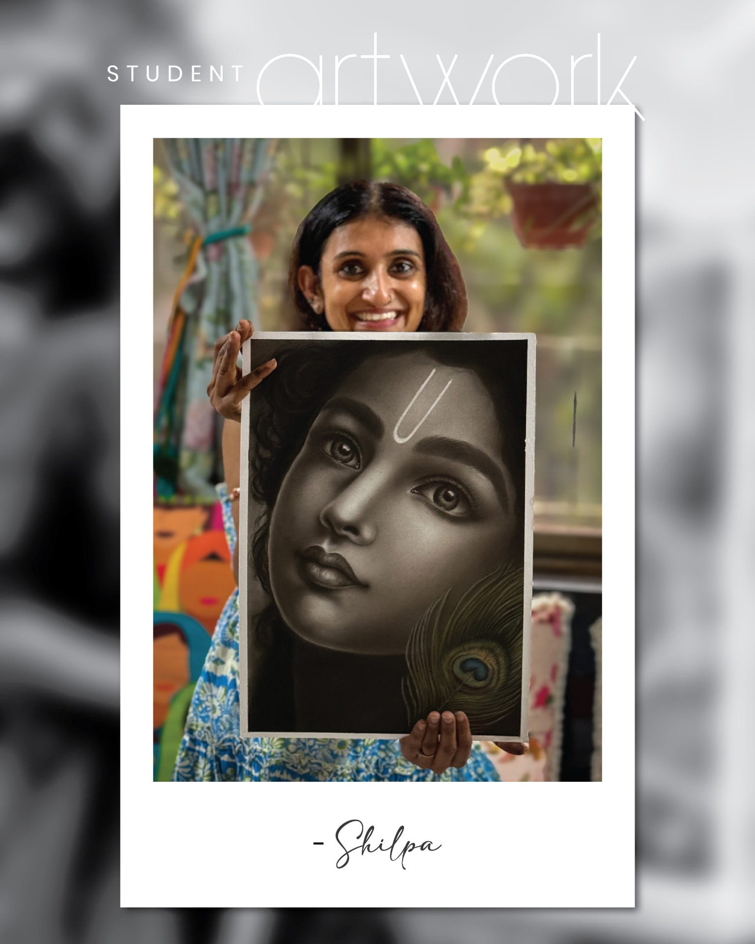 Student charcoal artwork